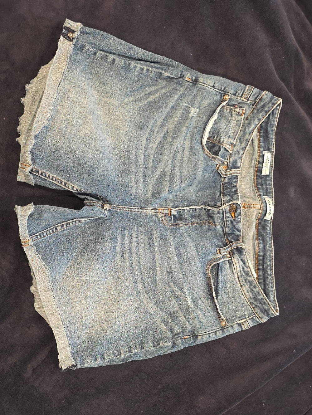 Vigoss Marley Short Light Blue Distressed Denim Cutoff Shorts